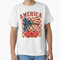 Cherry America Coquette, 4th of July, Patriotic, Retro America Checkered, Girly USA, Memorial Day, Independence Day by DesignDenDo ⭐⭐⭐⭐⭐