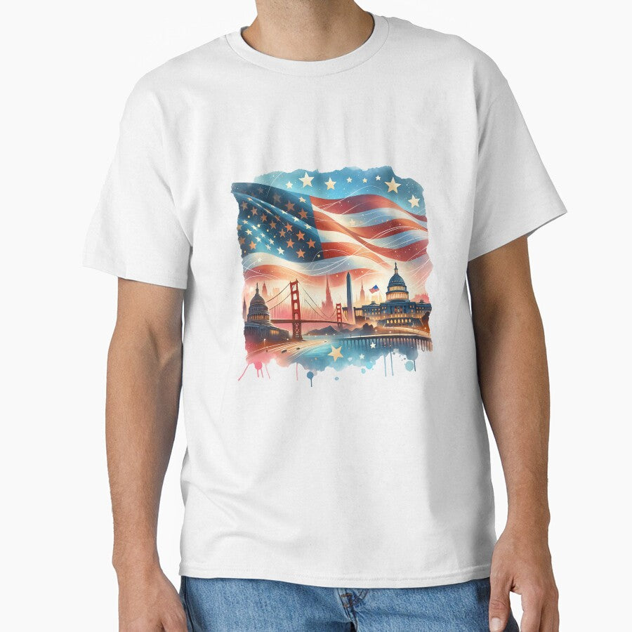 American Flag Artwork – Patriotic USA Illustration by artedigital99