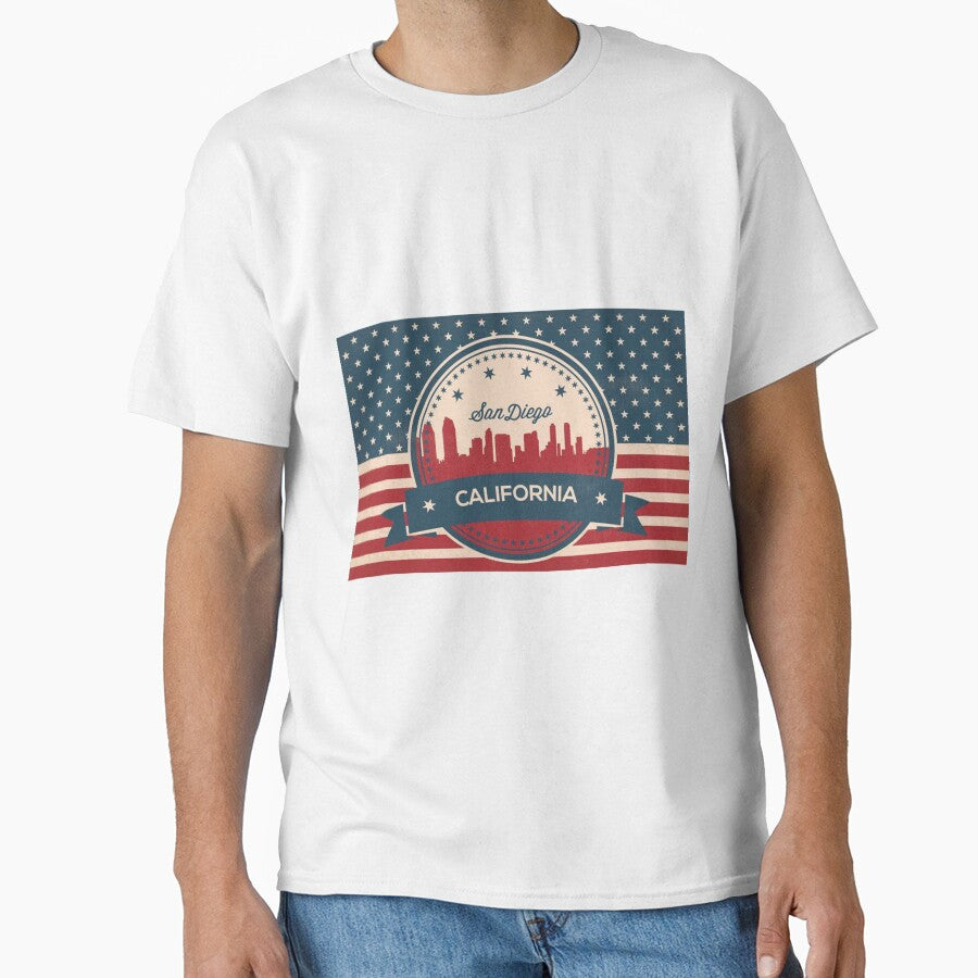Retro San Diego Skyline by TeamBride