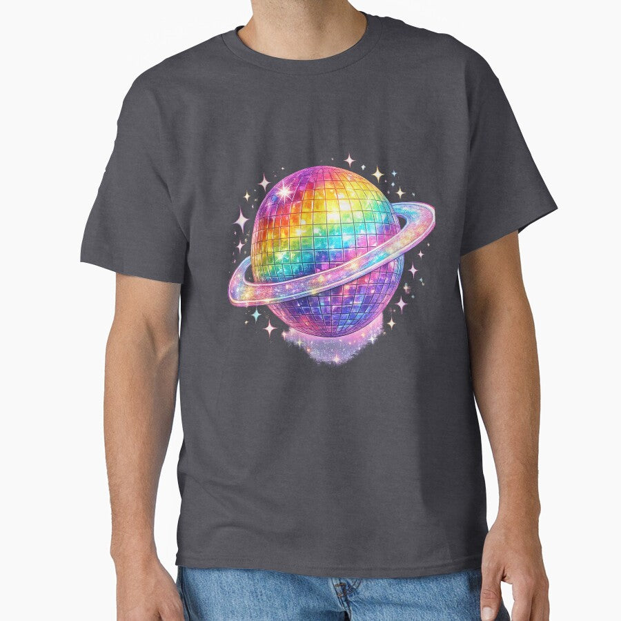 Rainbow Disco Planet Pride Design | LGBTQ Cosmic Galaxy Art | Colourful Space Pride Gift by ArtByTripti