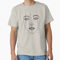 Minimalist Single Line Face | Abstract Modern Art T-shirt Design by PP Shop