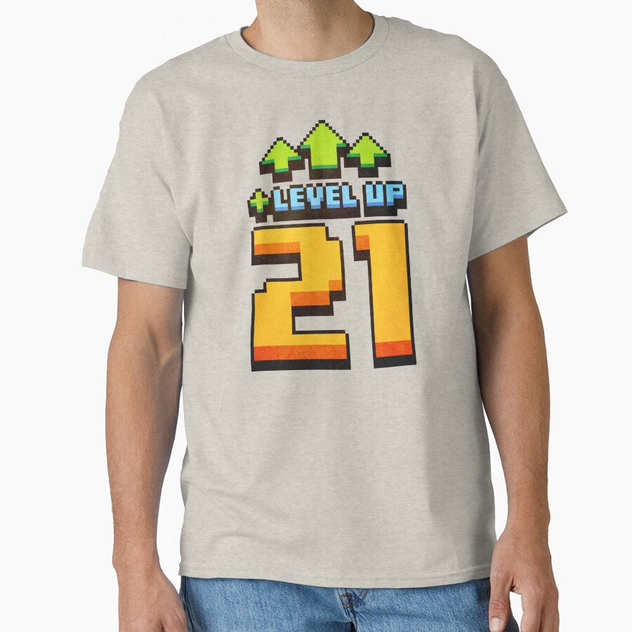 Level Up 21 Lvl Pixel Art Birthday Gift by PixelDrukiPL
