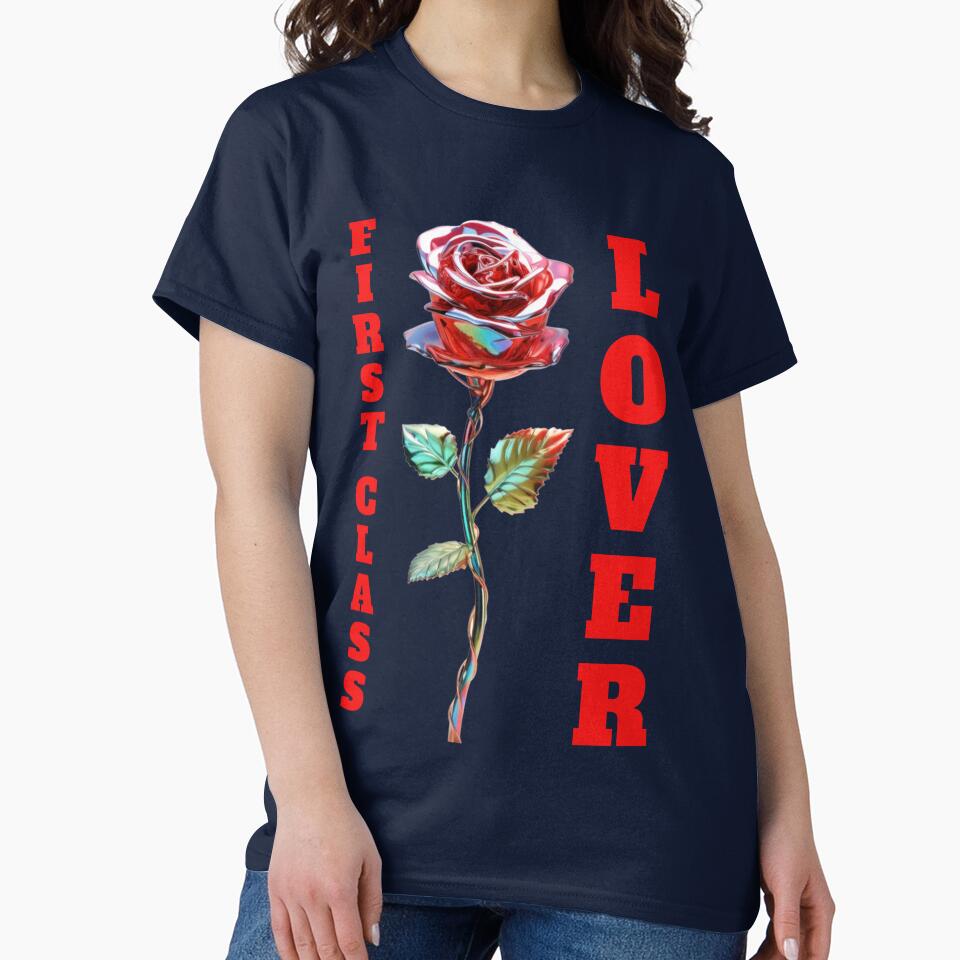 First Class Lover Metallic Rose Typography by Mauswohn