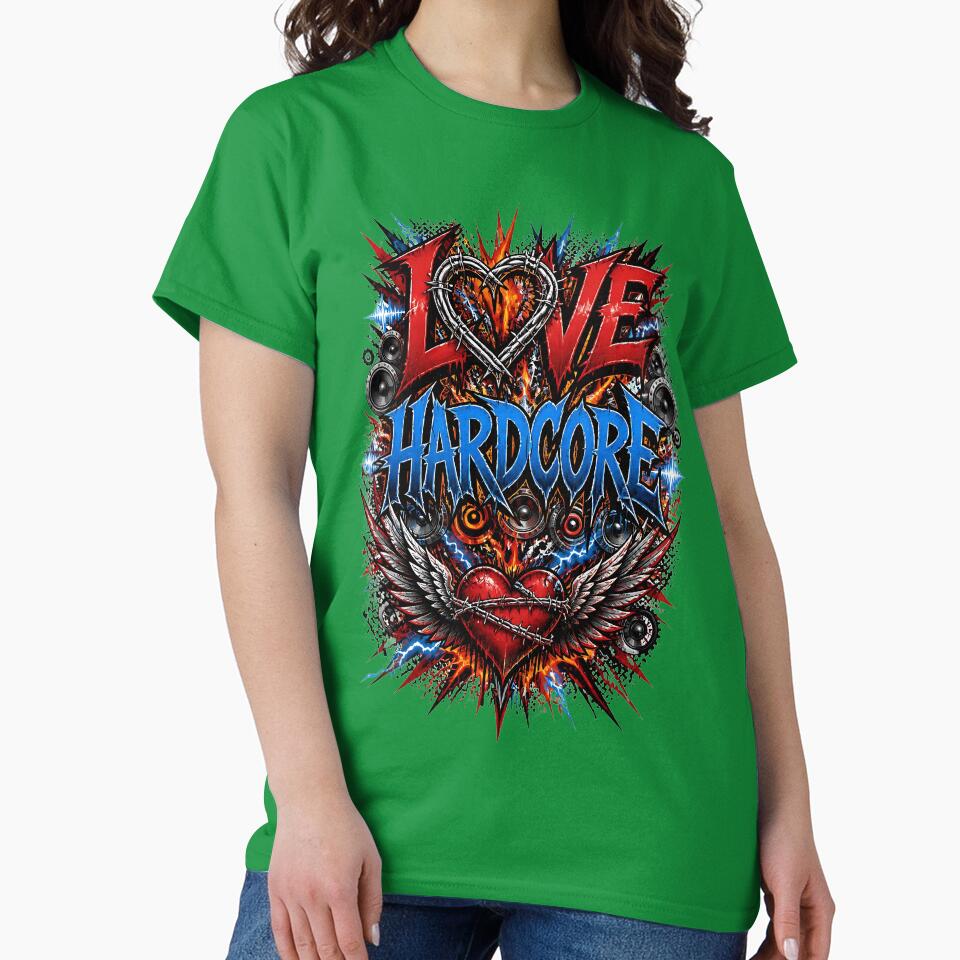 Love Hardcore EDM Rave Heart by  ZenRave Designs