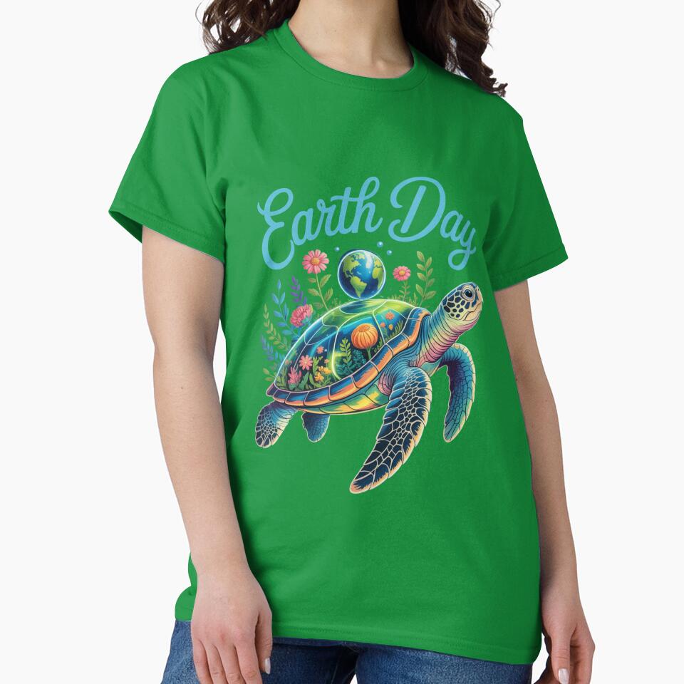 Sea Turtle Earth Day Save The Earth by Designdos