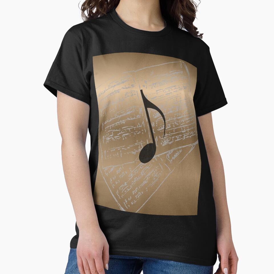 Take Note O The Music In Gold & Black by BrightrDayMusicArt