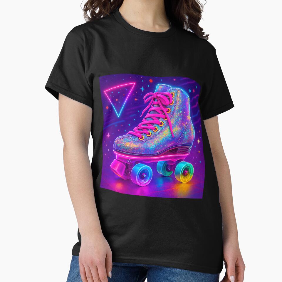 Retro Roller Disco Skates with Colorful Laces – Funky 70s Vibes by Psycho-Crazy