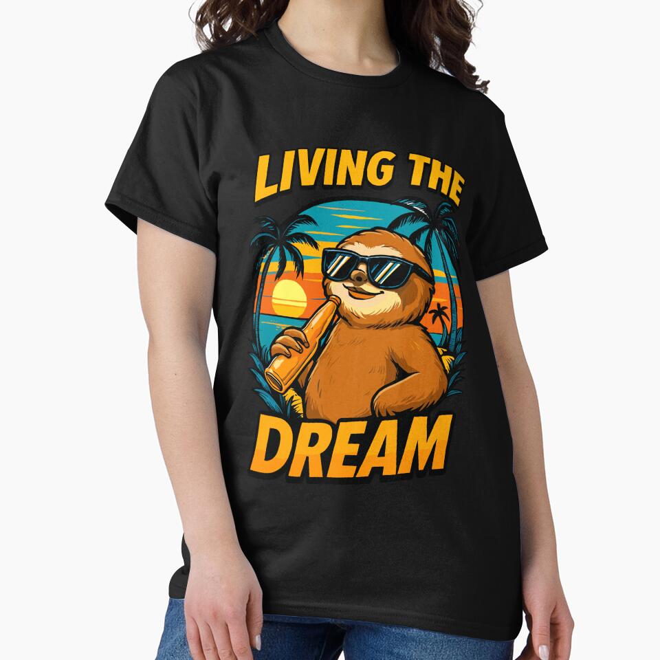 Living The Dream Sloth Sunset Chill by Svenniibee