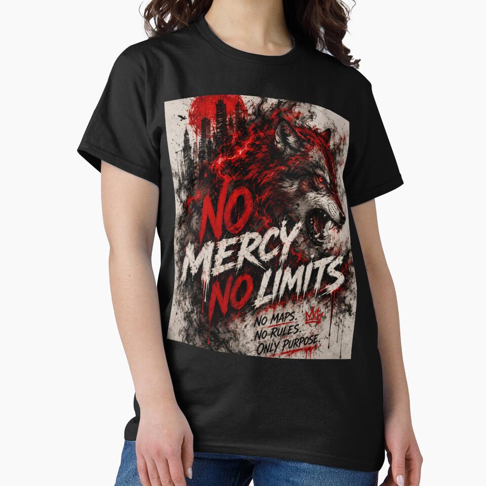 No Mercy, No Limits – Wolf Streetwear Graphic by UrbanSwagFlow