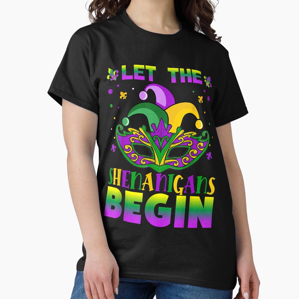 Mardi Gras Mask Women Men Let The Shenanigans Begin by Lynette1241