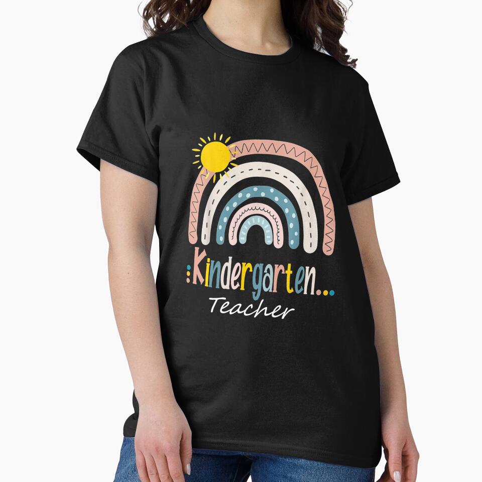 Kindergarten Teacher Boho Rainbow Back To School Supplies by TanyahLes