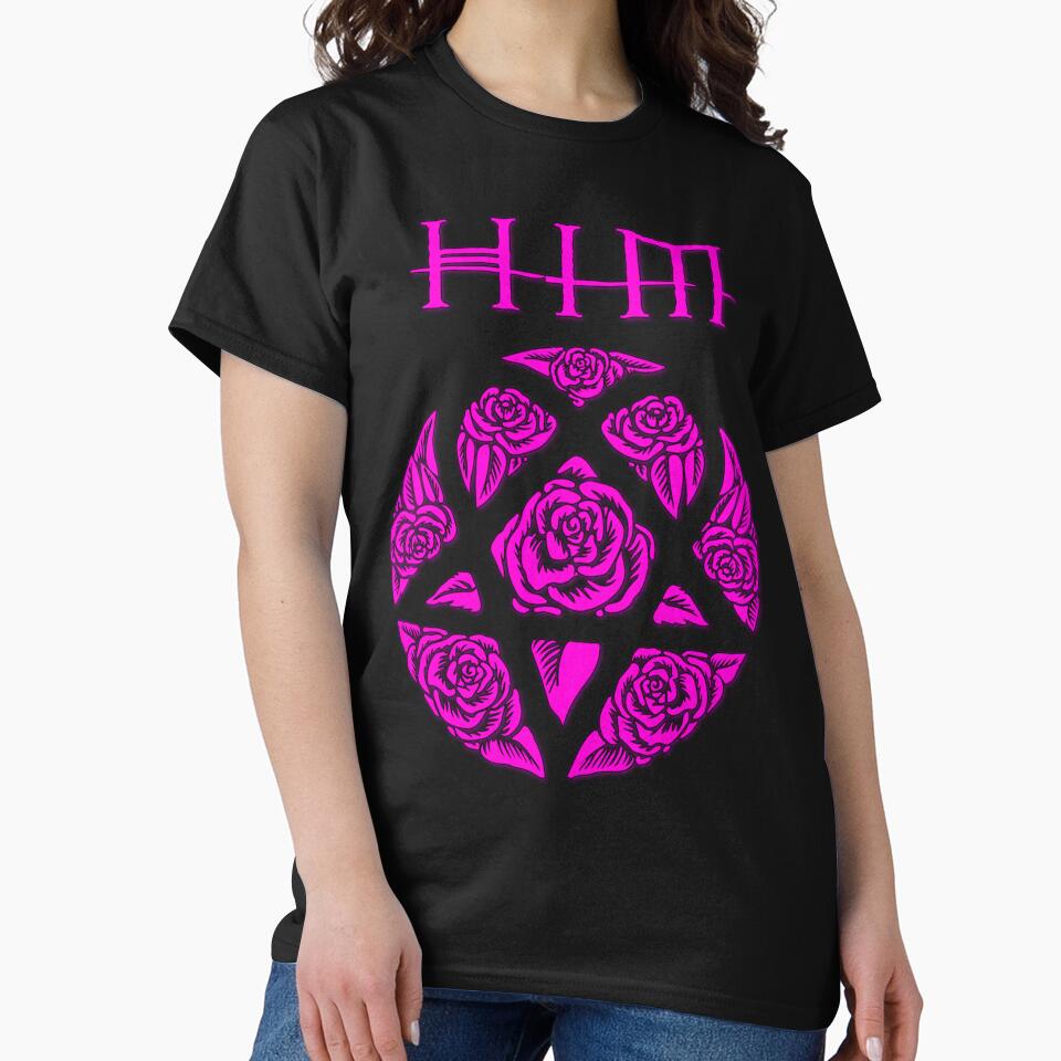 Heartagram Him Band Tee Him Logo Pink Ville Valo Music Heartgram by OnTheRunFinds
