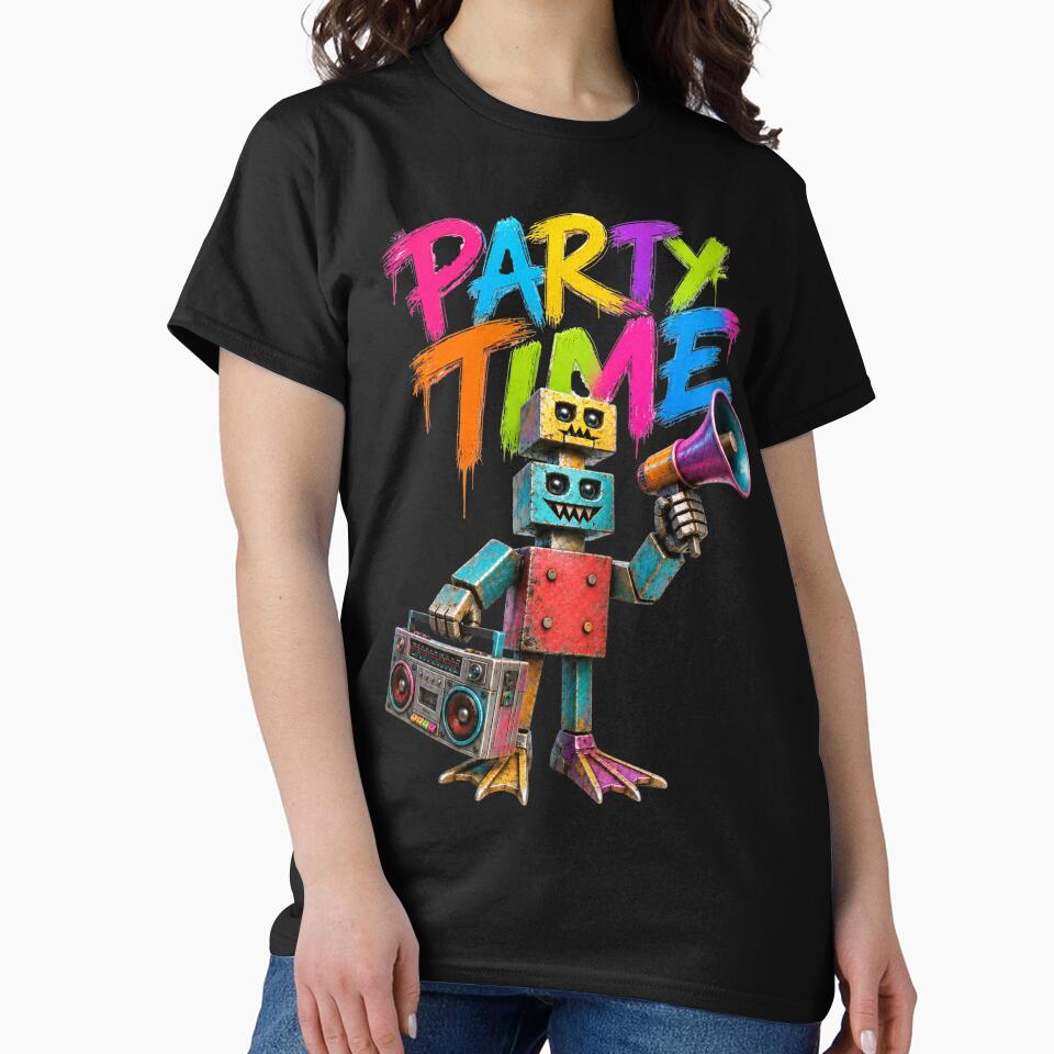 Party Time Rave Techno Design by DAX4ART