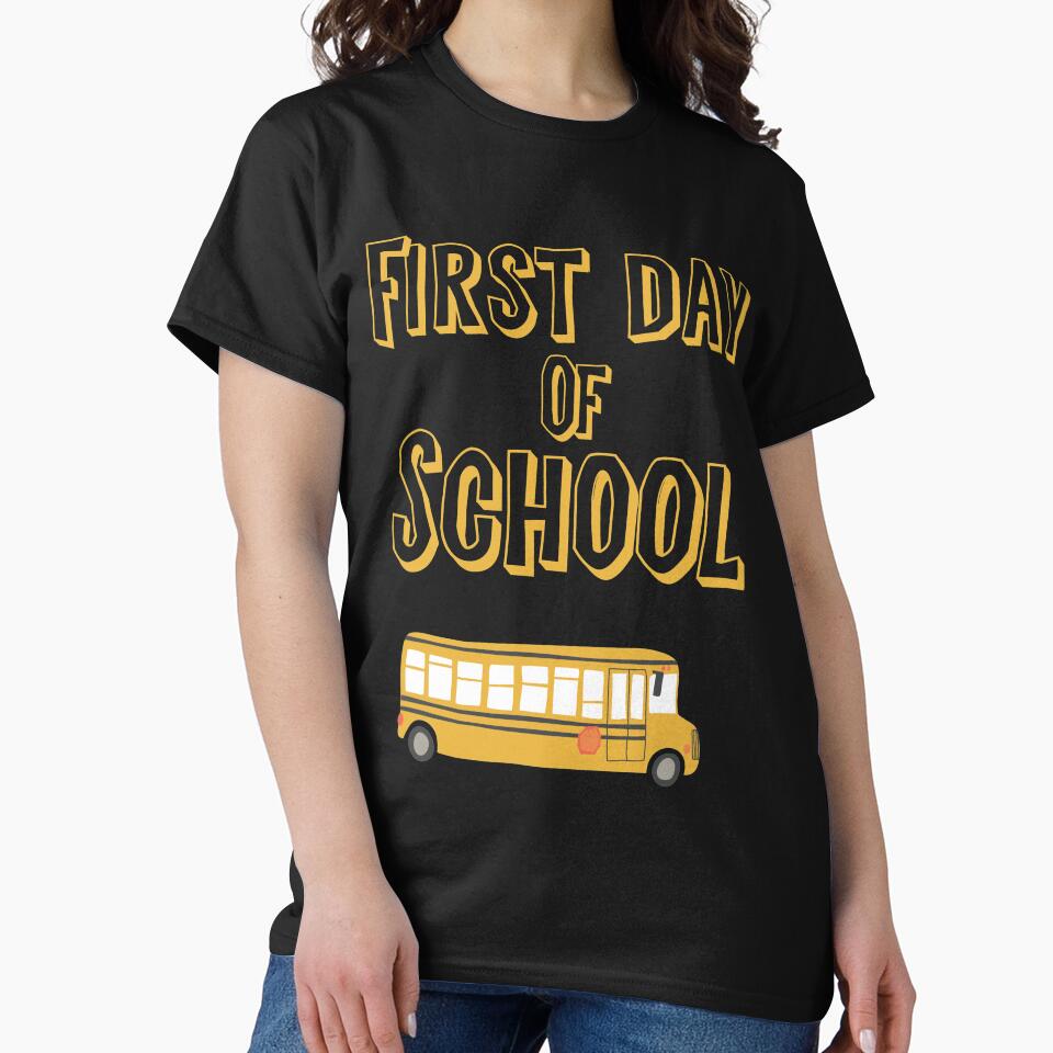 First Day of School Photo Op Shirt - Yellow School Bus by sableandshadow