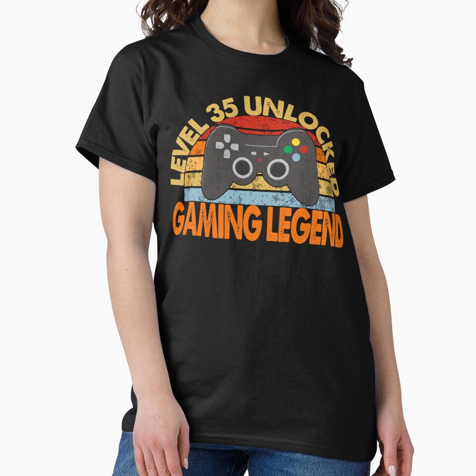 Level 35 Unlocked Gaming Legend | Vintage Legendary Gamer by Qudkin