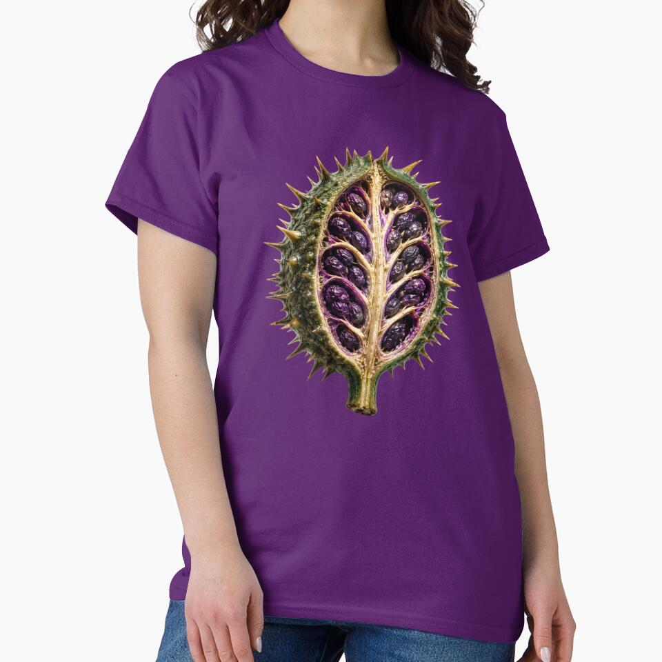 Dark Botanical Anatomy Golden Datura Pod by MarVan-Prints