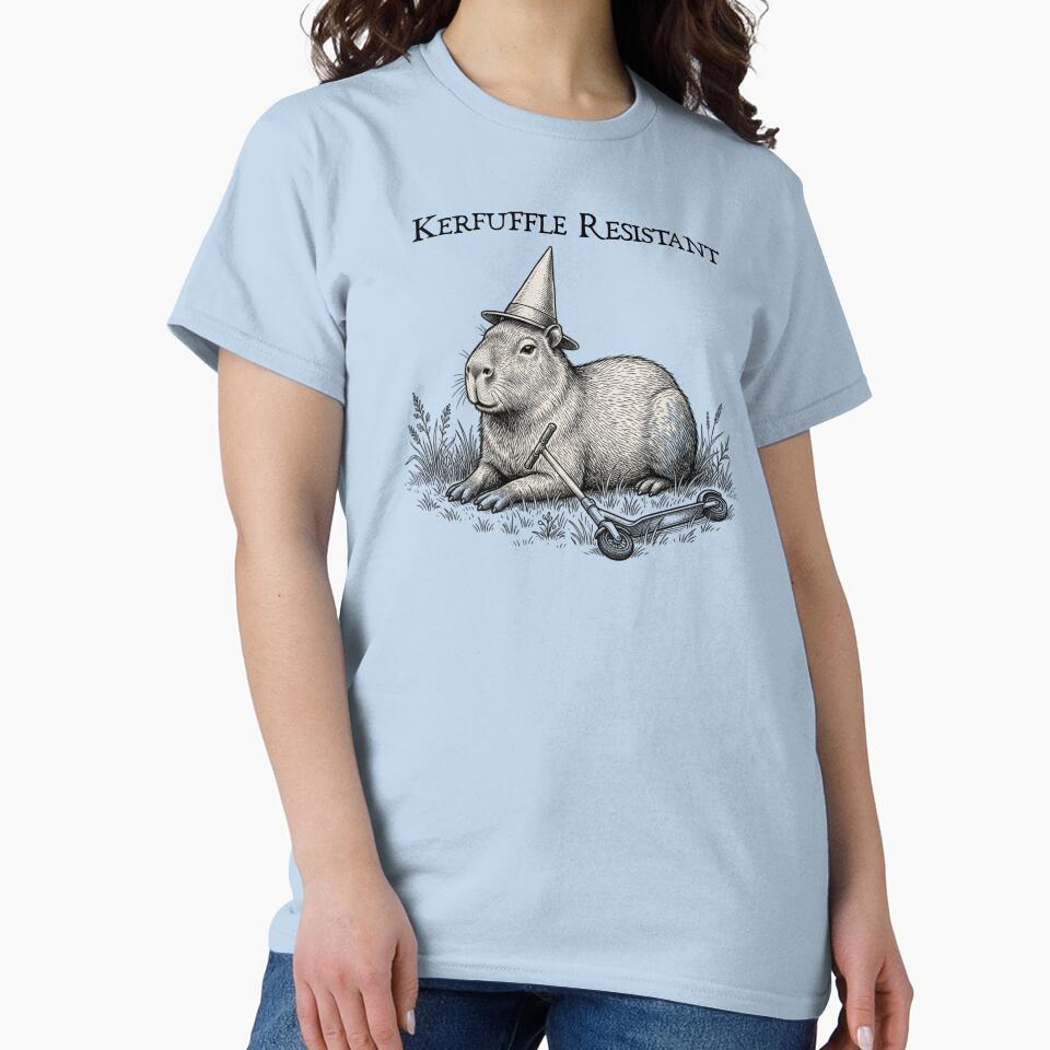 Funny Capybara Wizard Kerfuffle Resistant Retro Art by FIREDesignsPOD