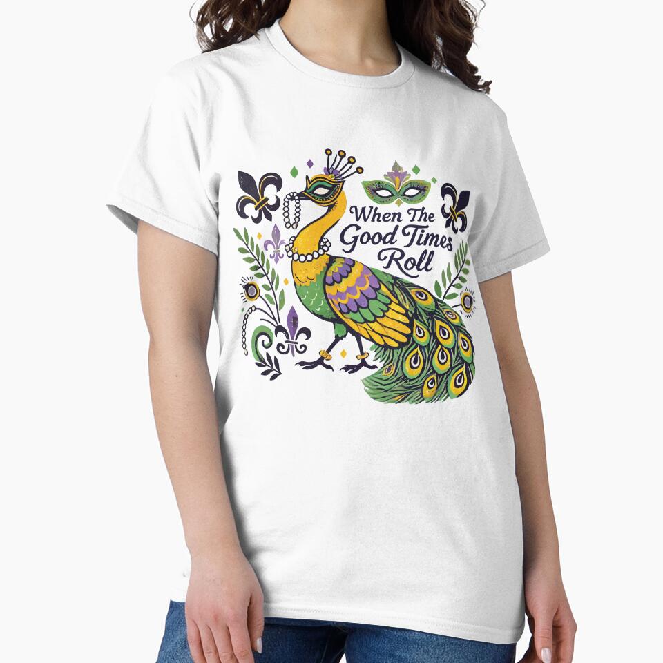 Mardi Gras Peacock When The Good Times Roll by LuminOrb