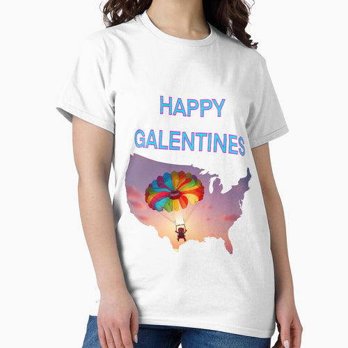 A Parachuting Happy Galentines card, perfect gift idea for Galentines day by sailorsam1805