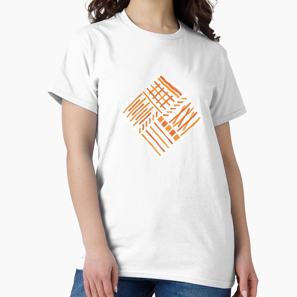 Hand-drawn Crossing Lines Pattern – Orange by RoguePatterns