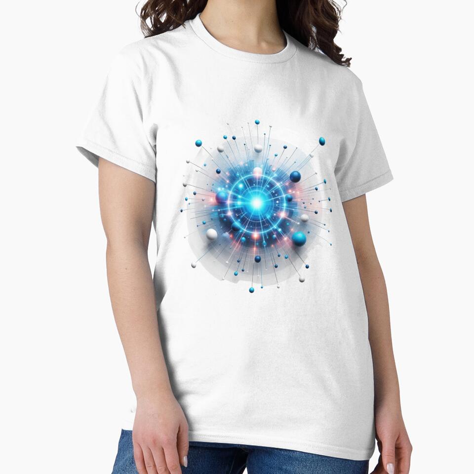 Vintage retro-futuristic Cosmic Sci-fi Atoms Design by CodellCreations