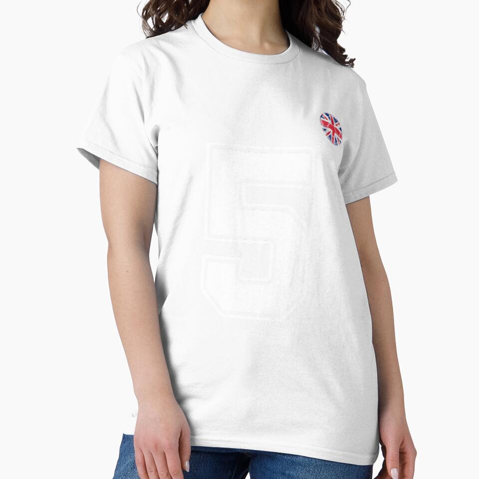 Soccer player Jersey number 5 Uk Flag by LiviuGligoros