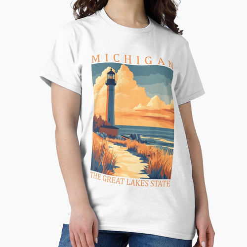 22 Michigan Travel Poster by Lucy Goosy Art