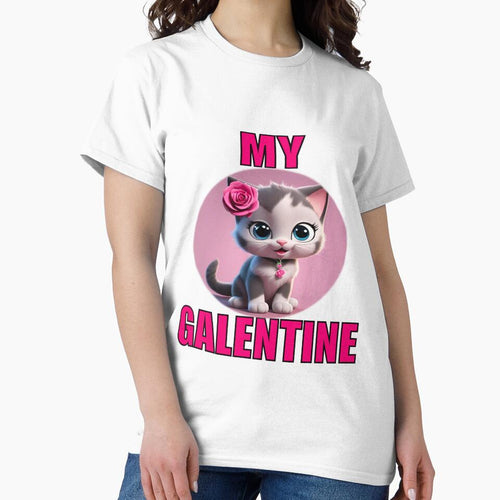 A Cute kitten on Galentines day and Galentines party, gift idea for Galentines day by sailorsam1805