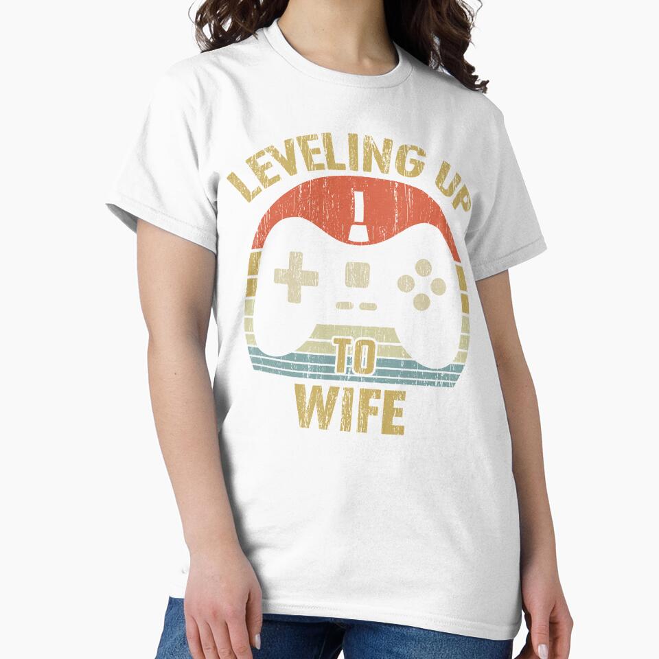 Leveling Up To Wife - Gift For Wife Fiancee Video Gamer by nana1099