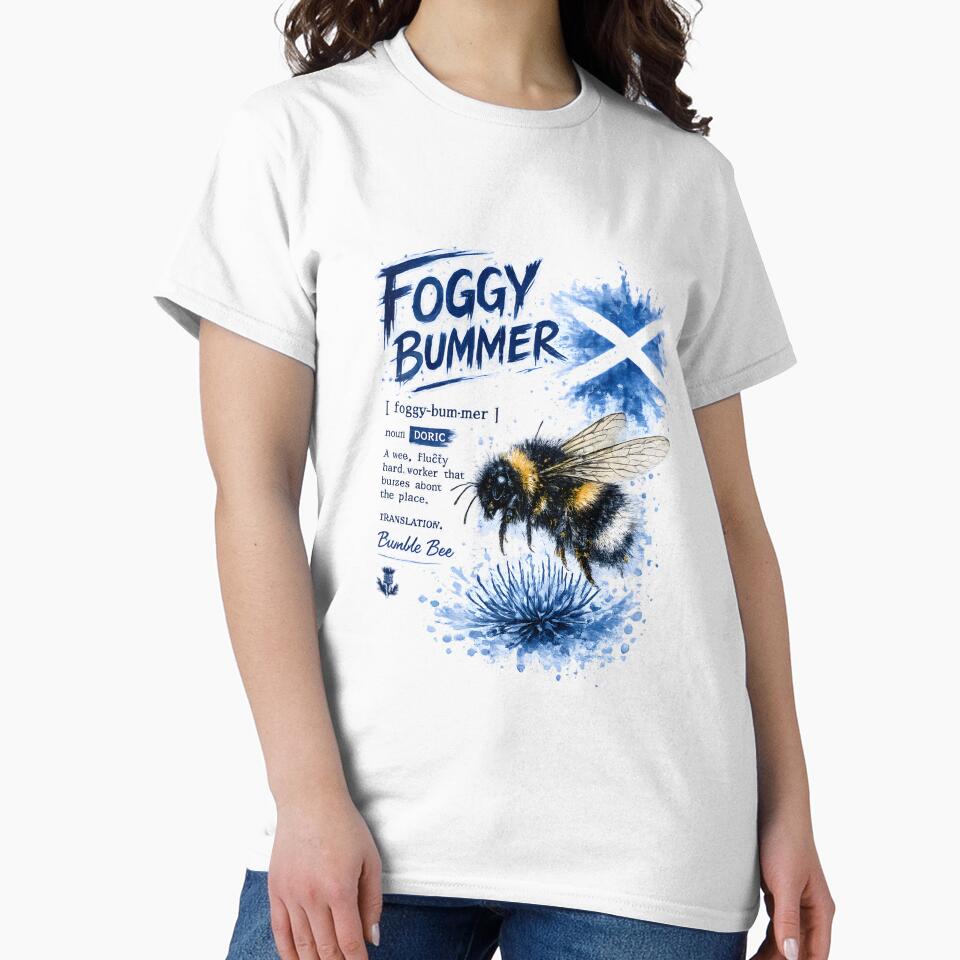 Foggy Bummer - Bumble Bee - Definition T-Shirt by SMalcolmDesigns