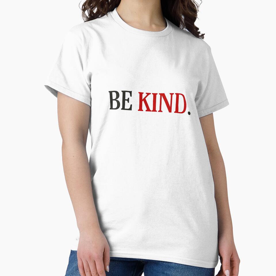 Be Kind Minimalist Typography Positive Quote Motivational Design by laughingshirts