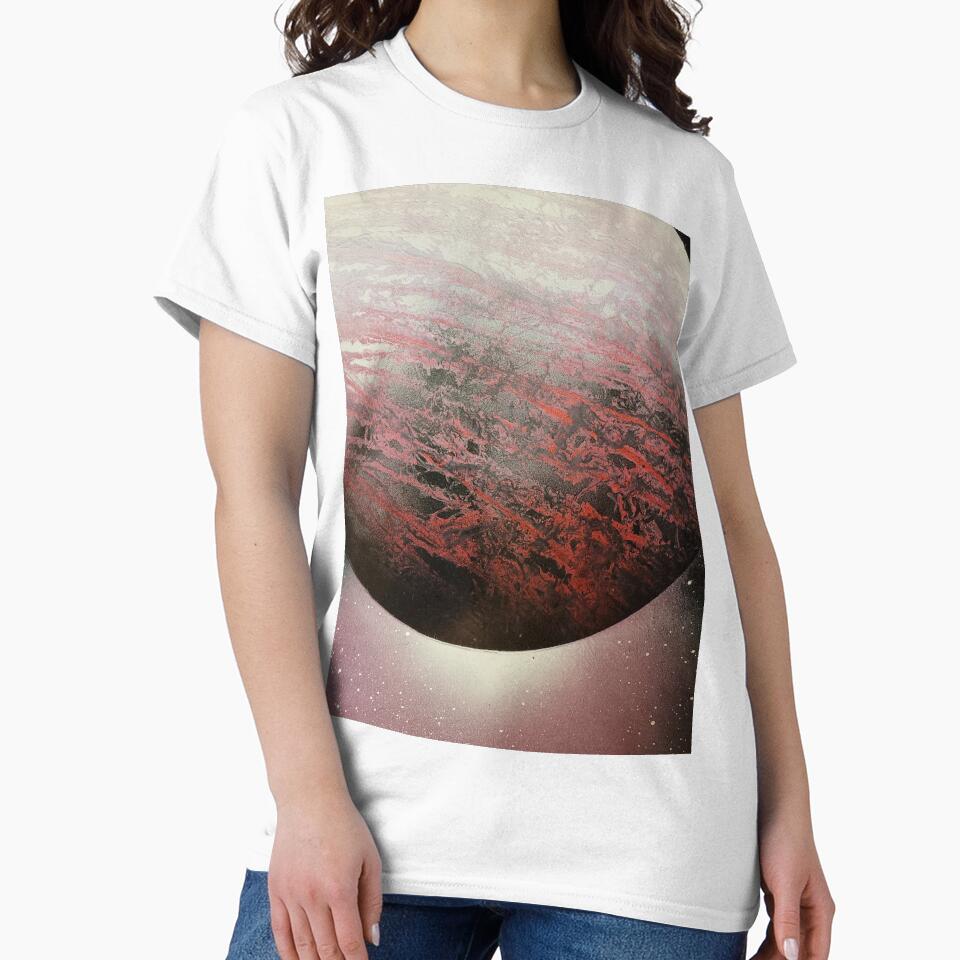 Spray paint art red planet by WoodRocksArt