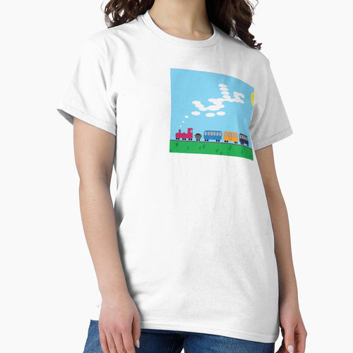'Choo Choo' steam train and bright sun personalised English Arabic by HalunaHappy