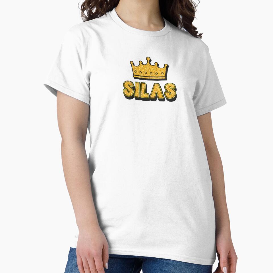 Silas Personalized Name With Crown - Cool & Funny Custom Gift for Men and Boys by Oussinc