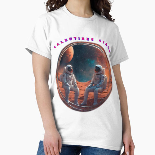 2 Super Cool Mars Spacewomen galentines girls thinking of galentines day gifts and exchanging galentines days wishes by sailorsam1805
