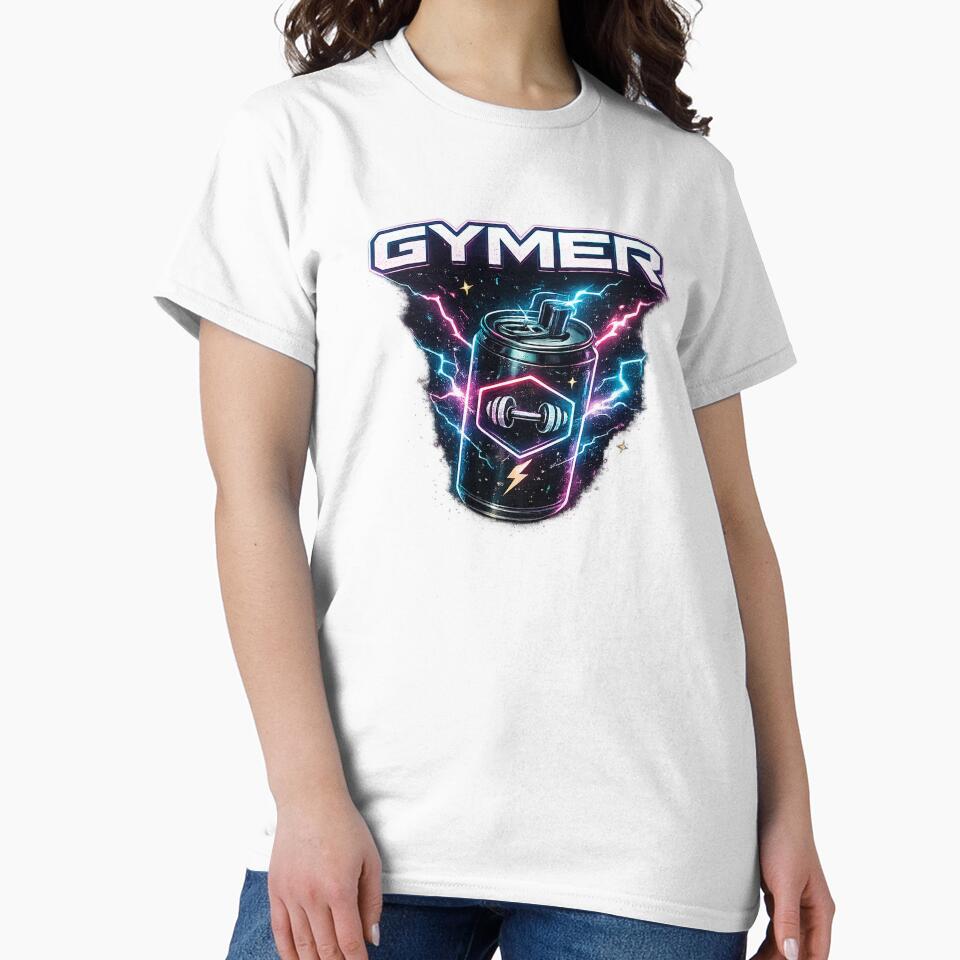 GYMER Cyberpunk Gamer Gym T-Shirt Design PNG by edman765