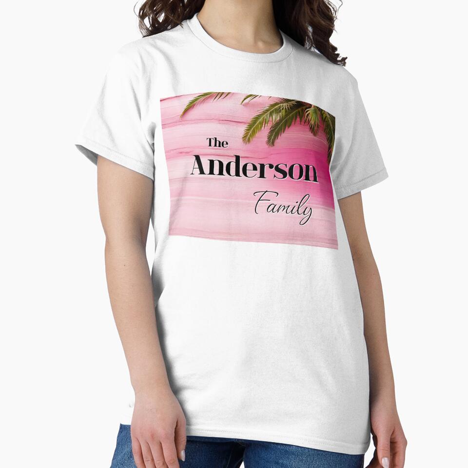 Unique Personalized Anderson Family | Pink Tropical Gift by PinkGoddessLove