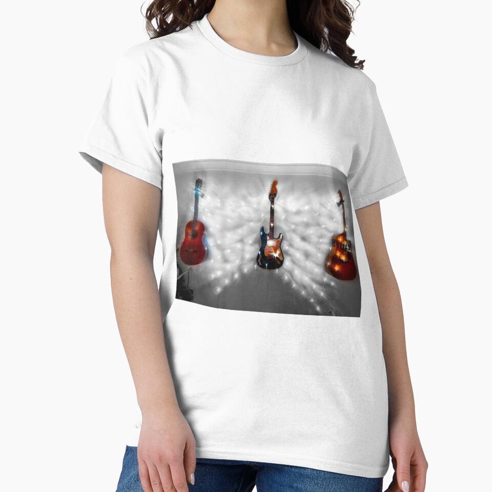 Christmas Guitars Greeting Card by AntSmith