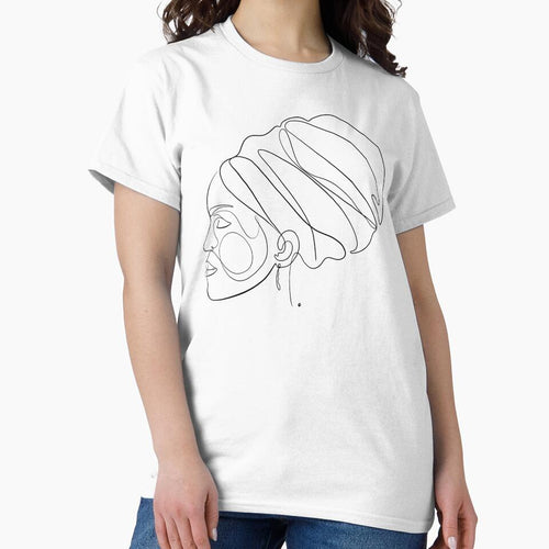 Afro Woman One Line by Tinteria