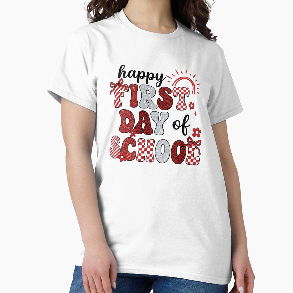 Retro First Day Of School Kids Cute Teacher by KroghDs