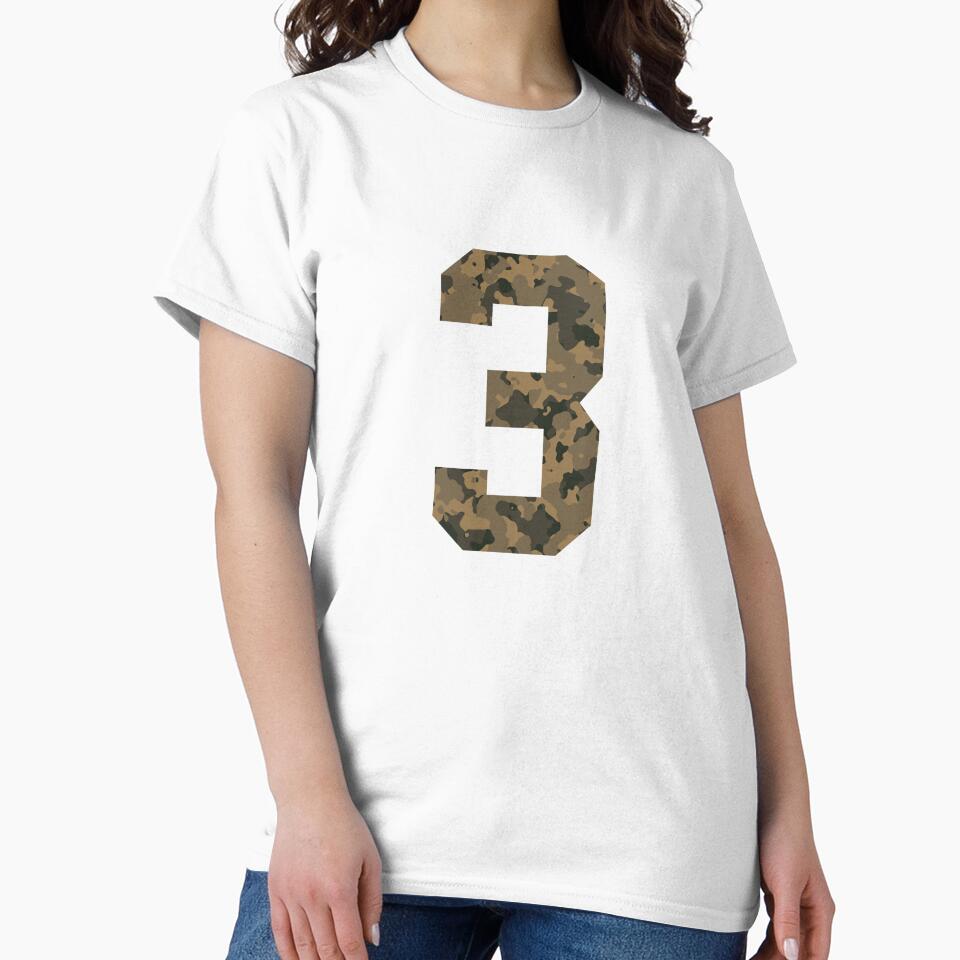 Army Camouflage Number 3 - Sports Numbers by NECHSTORE