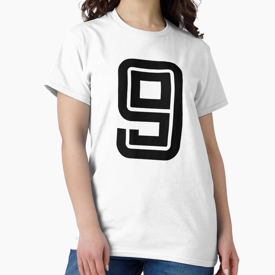No. 9 / Player Number Nine / Football Player Number 9 (Black) by STUDIO-72