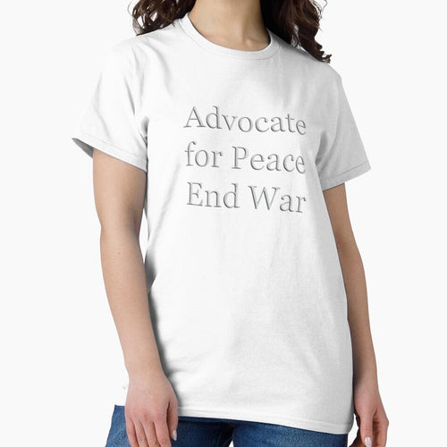 Advocate for Peace End War (White Marble Text) by Swabcraft