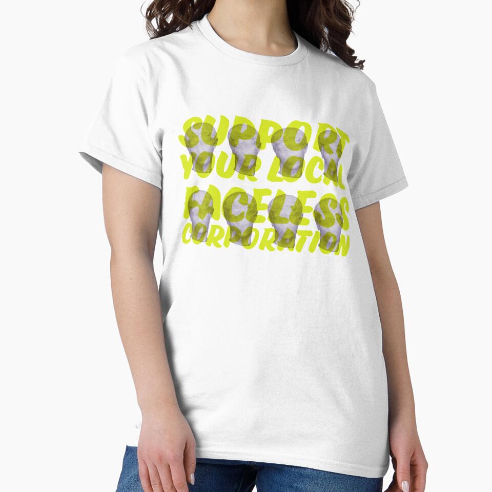 Support Your Local Faceless Corporation Yellow by sarahmutter