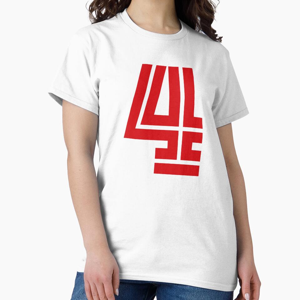 No. 4 / Player Number Four / Football Player Number 4 (Red on Black) by STUDIO-72
