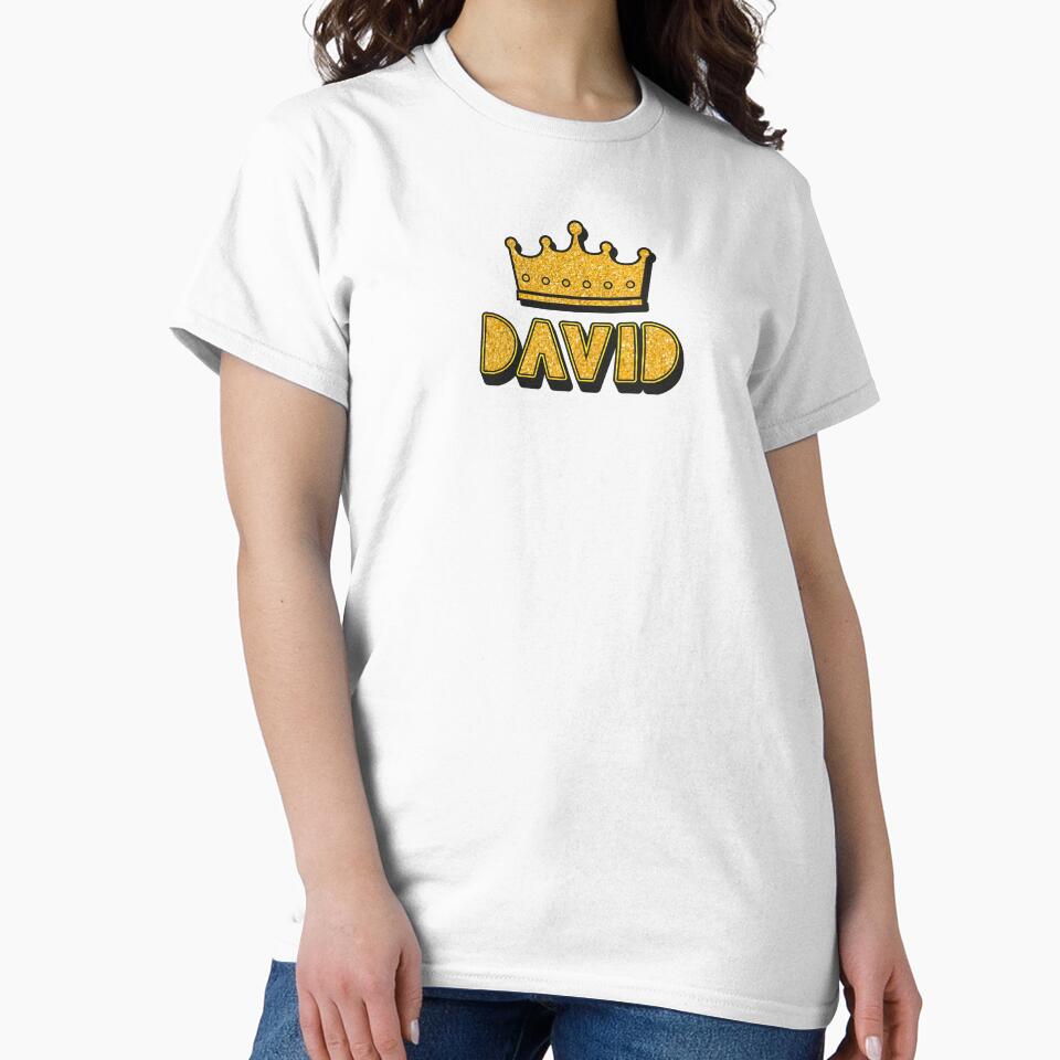 David Personalized Name With Crown - Cool & Funny Custom Gift for Men and Boys by Oussinc