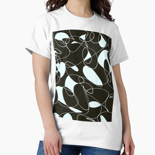 Abstract Line Minimalist Black and White Art Pattern by hopecope