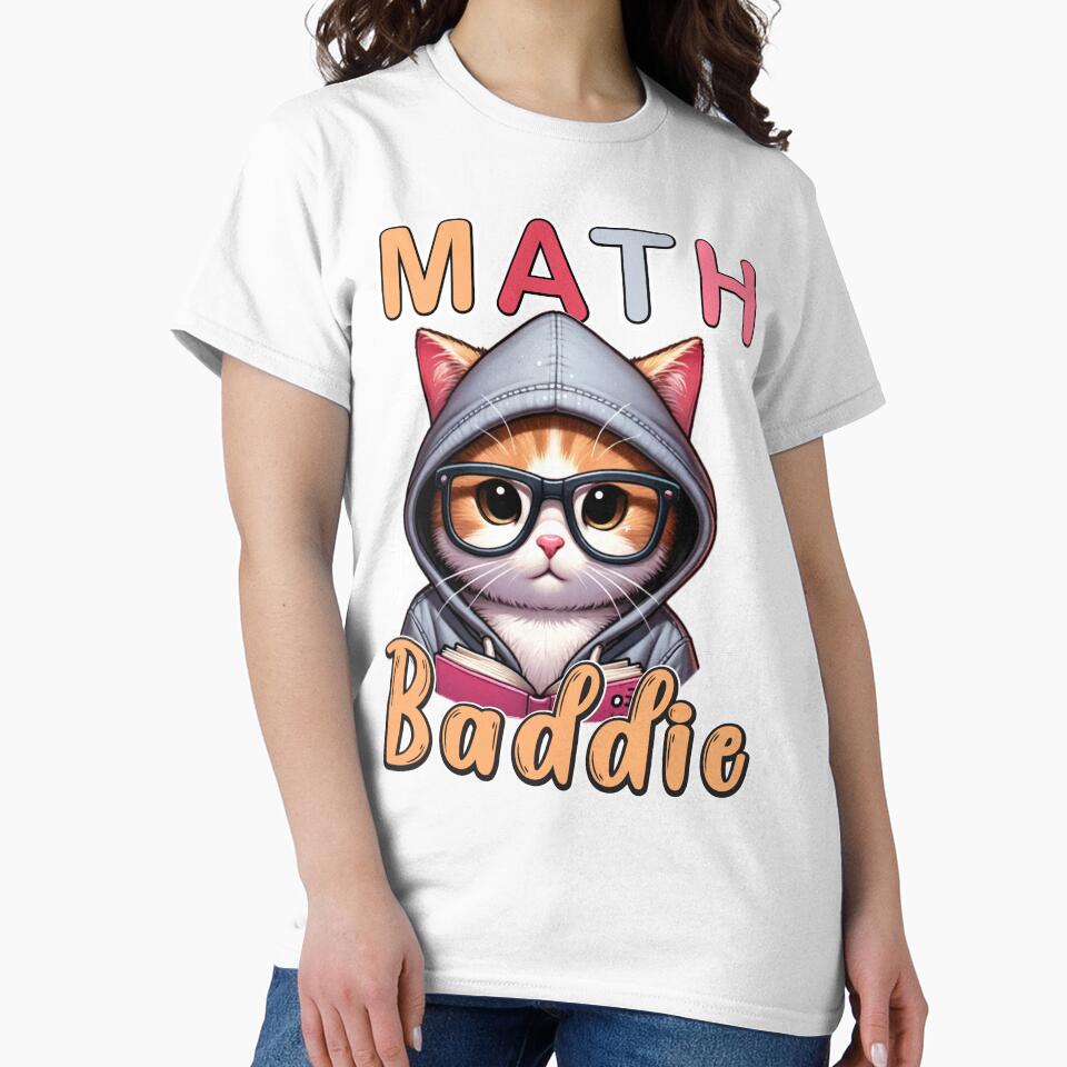 Math Baddie - Cute math t-shirt by TaraGbear