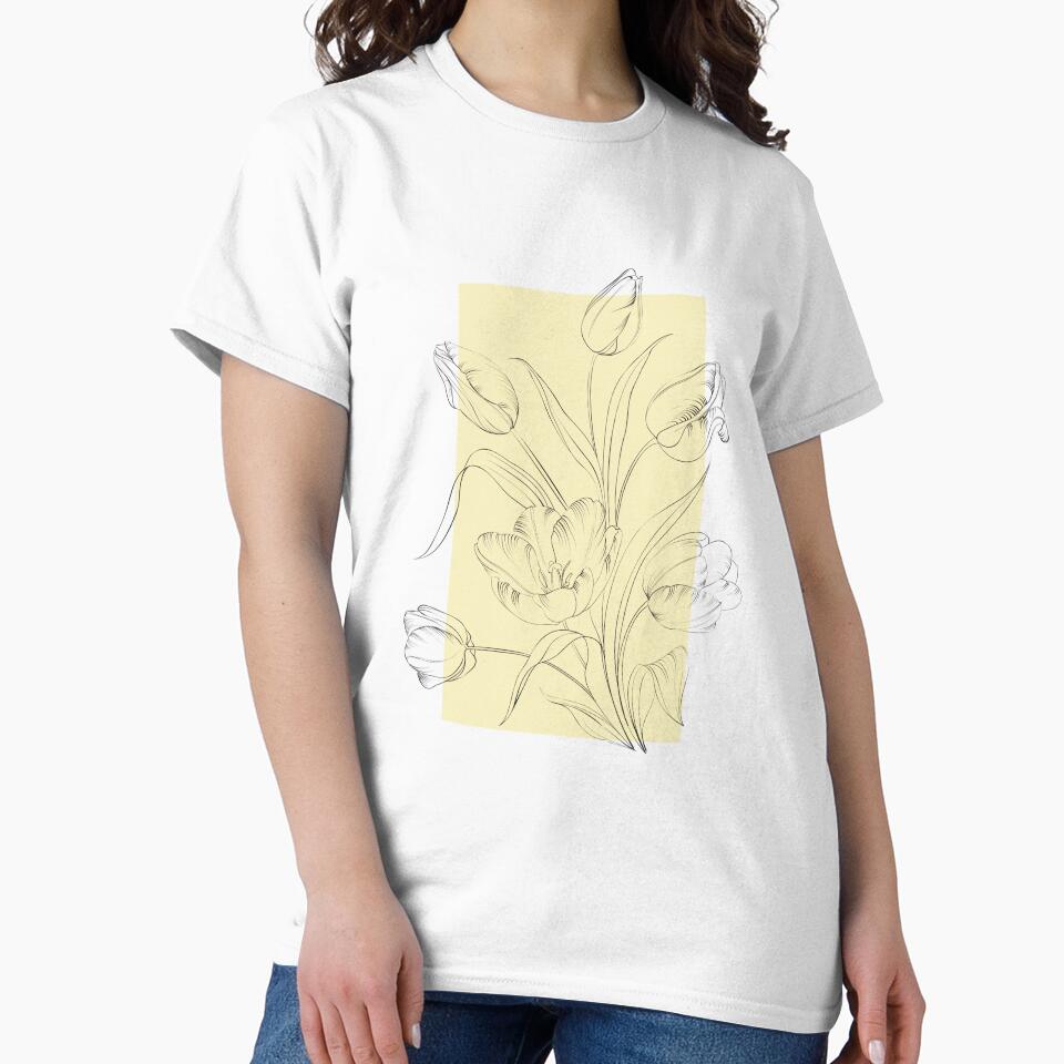Tulip Flowers Drawing Line Art Pastel by dk-design85