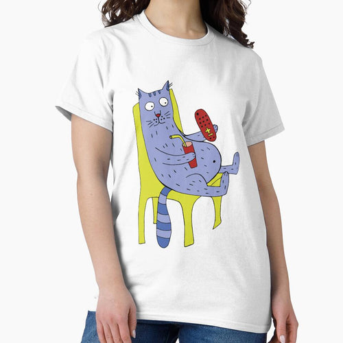 A funny cat is watching TV by Olga81creative